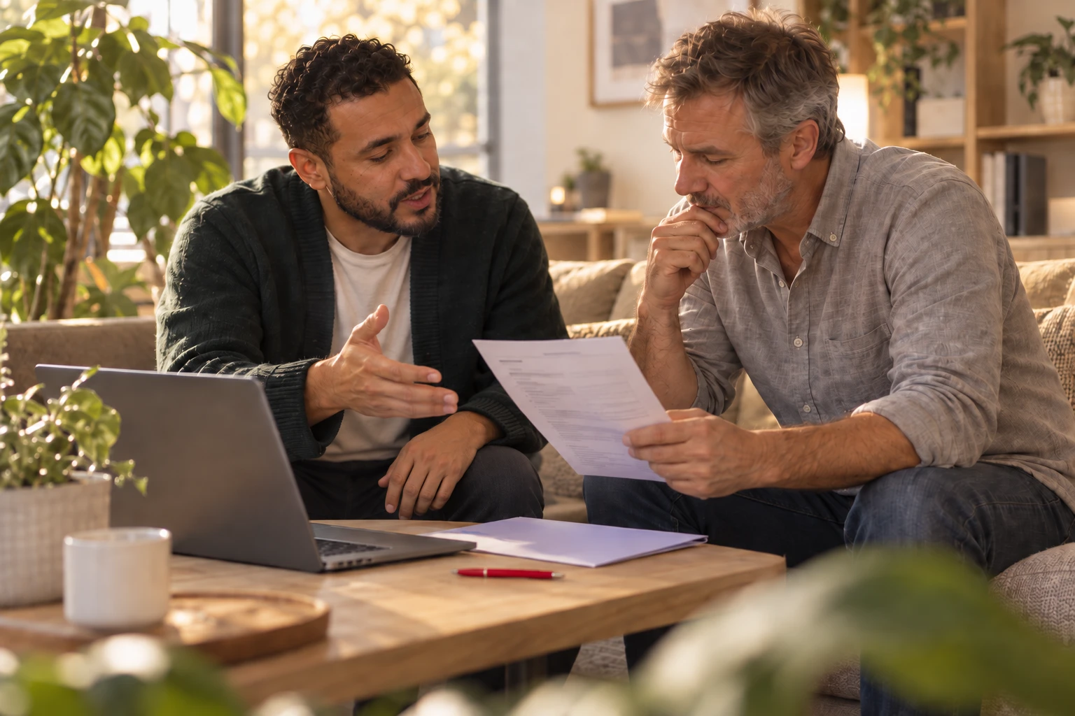 Un revendeur télécom présente une offre à son client